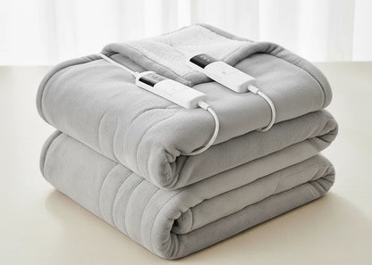 Cozia™ - Couverture Chauffante Flanelle & Sherpa