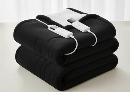 Cozia™ - Couverture Chauffante Flanelle & Sherpa